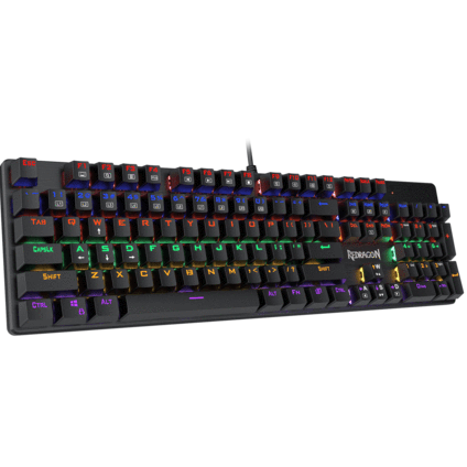Redragon K608 VALHEIM Rainbow Mechanical Gaming Keyboard, 104 Keys NKRO Tactile Blue Switches
