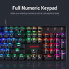 Redragon K551 RGB-1 MITRA Wired Mechanical Keyboard with Blue Switches (Black)