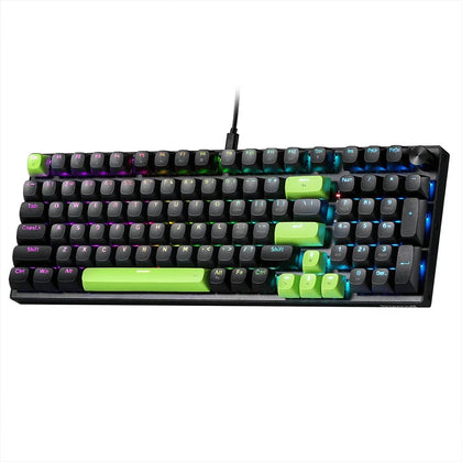 Redragon K740 DHARMA Wired Mechanical Keyboard with Linear Dragon Chant Switch (Black & Green)