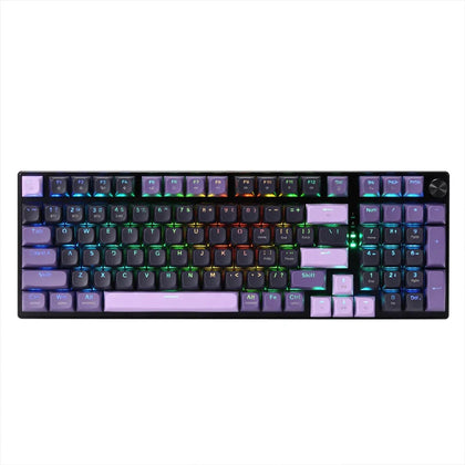 Redragon DHARMA K740 PRO Tri-Mode Mechanical Keyboard with Mambo Switches (Black & Purple)