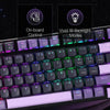 Redragon DHARMA K740 PRO Tri-Mode Mechanical Keyboard with Mambo Switches (Black & Purple)