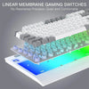Redragon K525 SHIVA Lite Membrane Gaming Keyboard with Detachable Wrist Rest (White & Grey)