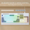 Redragon K525 SHIVA Lite Membrane Gaming Keyboard with Detachable Wrist Rest (White & Grey)