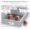 Redragon FIZZ K617 60% RGB Mechanical Keyboard with Red Switches (White & Gray)