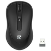 Redragon BM-2466 2.4GHz Wireless Office Mouse, 1,600 DPI — black office mouse and receiver