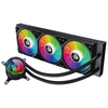 Redragon CCW-1018 360mm AIO Liquid CPU Cooler — radiator, three RGB fans and pump assembly