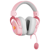 Redragon H510 ZEUS-X RGB USB Gaming Headset (Pink) — pink RGB headset front angle