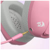 Redragon H848 IRE PRO Tri-Mode Wireless Gaming Headset (Pink) — pink earcup and detachable microphone socket