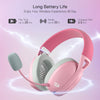 Redragon H848 IRE PRO Tri-Mode Wireless Gaming Headset (Pink) — pink headset rechargeable-listening feature