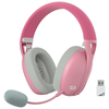 Redragon H848 IRE PRO Tri-Mode Wireless Gaming Headset (Pink) — pink headset with detachable microphone and receiver