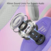 Redragon H848PL IRE PRO Tri-Mode Wireless Gaming Headset (Purple) — purple earcup and 40mm driver construction