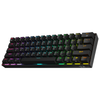 Redragon K530 DRACONIC PRO Tri-Mode RGB Mechanical Keyboard (Black, Brown Switches) — black RGB keyboard side angle