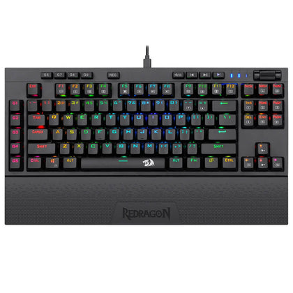 Redragon K588 Broadsword RGB Mechanical Gaming Keyboard with Wrist Rest (Black)