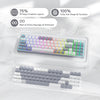 Redragon K628WG POLLUX 75% Wired RGB Mechanical Keyboard (White & Grey) — hot-swappable layout and extra keycaps