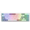 Redragon K628WG POLLUX 75% Wired RGB Mechanical Keyboard (White & Grey) — white-and-grey key layout