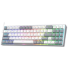 Redragon K628WG POLLUX 75% Wired RGB Mechanical Keyboard (White & Grey) — white-and-grey keyboard front angle