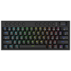 Redragon K632 PRO 60% Low-Profile Wireless RGB Mechanical Keyboard (Black) — black wireless keyboard top view