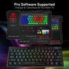 Redragon K632 PRO 60% Low-Profile Wireless RGB Mechanical Keyboard (Black) — key and RGB customisation software