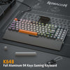 Redragon K648GG OLAF 94-Key Wired RGB Mechanical Keyboard — aluminium keyboard product overview