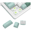 Redragon K719 GALATIN PRO Tri-Mode RGB Mechanical Keyboard (White & Mint Green) — hot-swappable switch and keycap detail