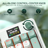 Redragon K719 GALATIN PRO Tri-Mode RGB Mechanical Keyboard (White & Mint Green) — multifunction control knob