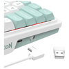 Redragon K719 GALATIN PRO Tri-Mode RGB Mechanical Keyboard (White & Mint Green) — USB-C port and wireless receiver