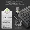 Redragon K724SP BEHEMOTH PRO Tri-Mode RGB Mechanical Keyboard — Mint Mambo switch and hot-swap socket