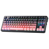 Redragon K728SP ANTONIUM PRO Tri-Mode RGB Mechanical Keyboard (Black & Pink) — black-and-pink keyboard front angle