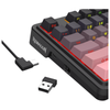 Redragon K728SP ANTONIUM PRO Tri-Mode RGB Mechanical Keyboard (Black & Pink) — USB-C cable and wireless receiver