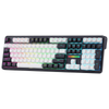Redragon K745WB ANTONIUM PRO Tri-Mode RGB Mechanical Keyboard — white-and-blue keyboard front angle