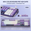 Redragon K745WP ANTONIUM PRO Tri-Mode RGB Mechanical Keyboard — round PBT keycap design