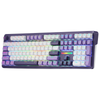 Redragon K745WP ANTONIUM PRO Tri-Mode RGB Mechanical Keyboard — white-and-purple keyboard front angle