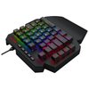 Redragon K758 ABYSSAL keypad showing its wrist rest and RGB keys