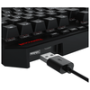 Redragon K758 ABYSSAL USB pass-through port close-up