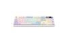 Redragon K762VI TERRAFLARE PRO Tri-Mode RGB Mechanical Keyboard (Violet) — keyboard low front view