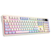 Redragon K762VI TERRAFLARE PRO Tri-Mode RGB Mechanical Keyboard (Violet) — keyboard alternate front angle