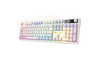Redragon K762VI TERRAFLARE PRO Tri-Mode RGB Mechanical Keyboard (Violet) — keyboard front angle