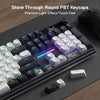 Redragon K762WB TERRAFLARE PRO Tri-Mode RGB Mechanical Keyboard — shine-through round PBT keycaps