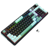 Redragon K768BG EISA 100 PRO Tri-Mode RGB Mechanical Keyboard (Black & Green) — black-and-green keyboard diagonal view