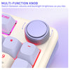 Redragon K768VI EISA 100 Tri-Mode RGB Mechanical Keyboard (Violet) — multifunction control knob