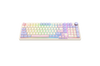 Redragon K768VI EISA 100 Tri-Mode RGB Mechanical Keyboard (Violet) — keyboard low front view