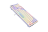 Redragon K768VI EISA 100 Tri-Mode RGB Mechanical Keyboard (Violet) — keyboard diagonal view