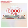 Redragon K768WGR EISA 100 Tri-Mode RGB Mechanical Keyboard — 8000mAh battery-capacity graphic