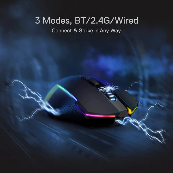 Redragon M693 Trident Pro Wired and Wireless Gaming Mouse (Bluetooth)