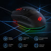 Redragon M923 wired mouse feature overview with SG8960 sensor and programmable controls