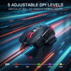 Redragon M925 wired mouse diagram showing five adjustable DPI presets