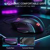 Redragon M925 wired mouse thumb rest and textured side-grip detail