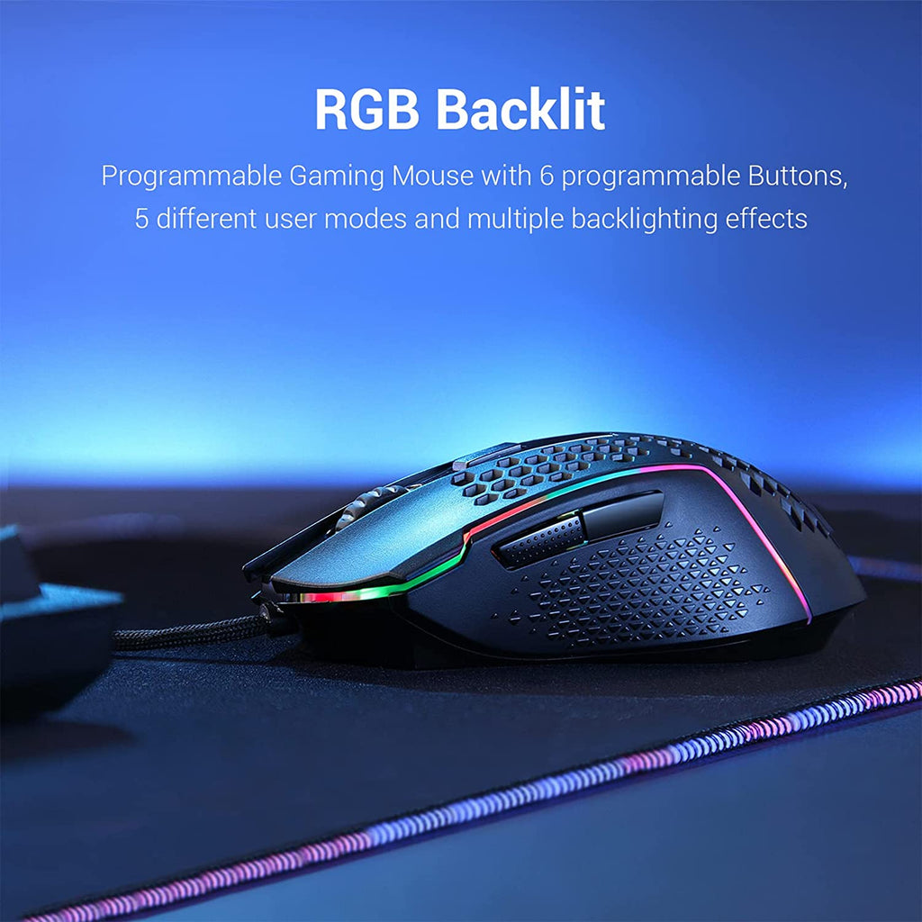Redragon M987-K REAPING Lightweight Gaming Mouse with 12400 DPI (Black)