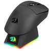 Redragon M998-STD-1K EBONY STANDARD Tri-Mode Gaming Mouse with Charging Dock — front view on dock