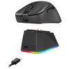 Redragon M998-STD-1K EBONY STANDARD Tri-Mode Gaming Mouse with Charging Dock — mouse and charging dock separated
